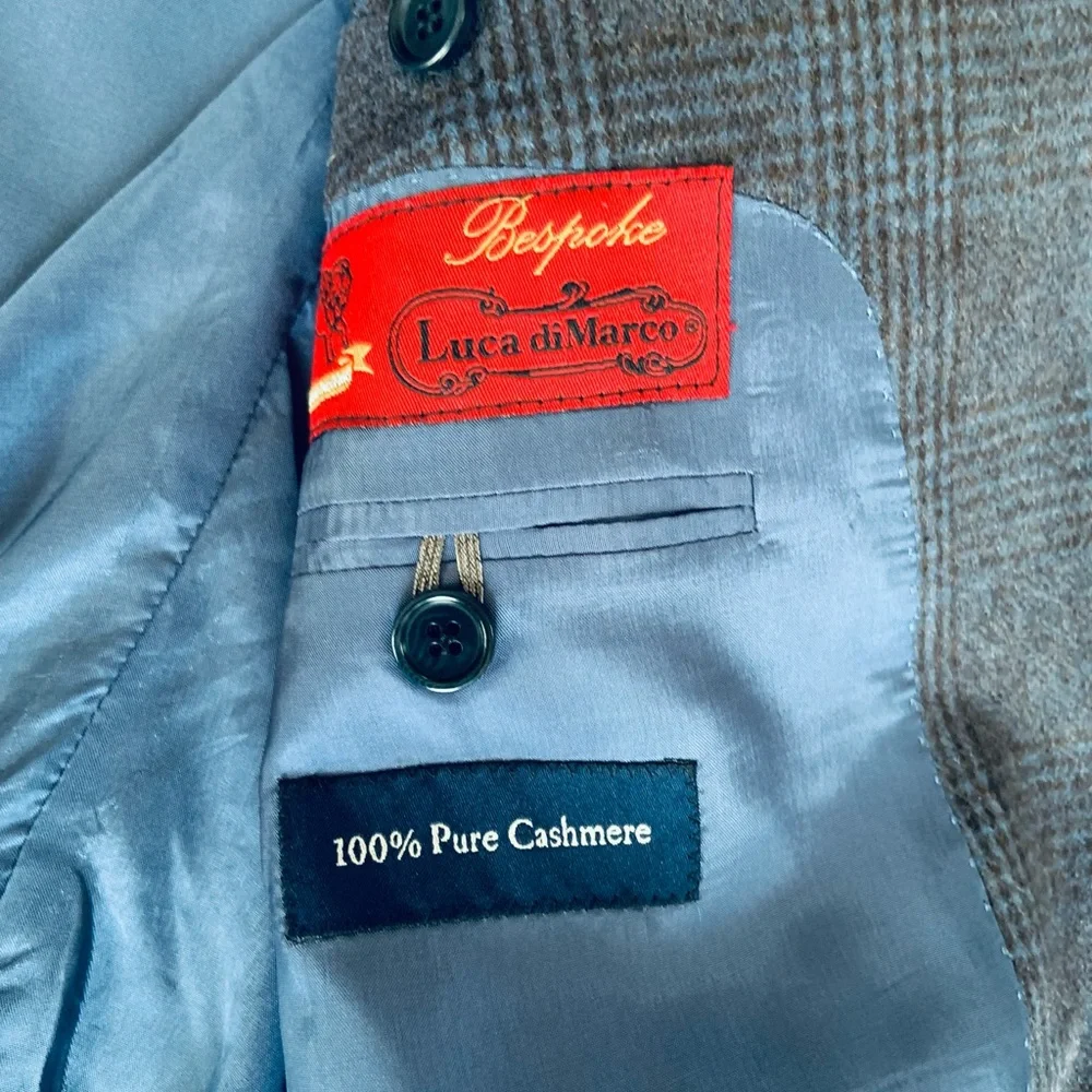 Bespoke Luca diMarco Blue Plaid Sports Coat